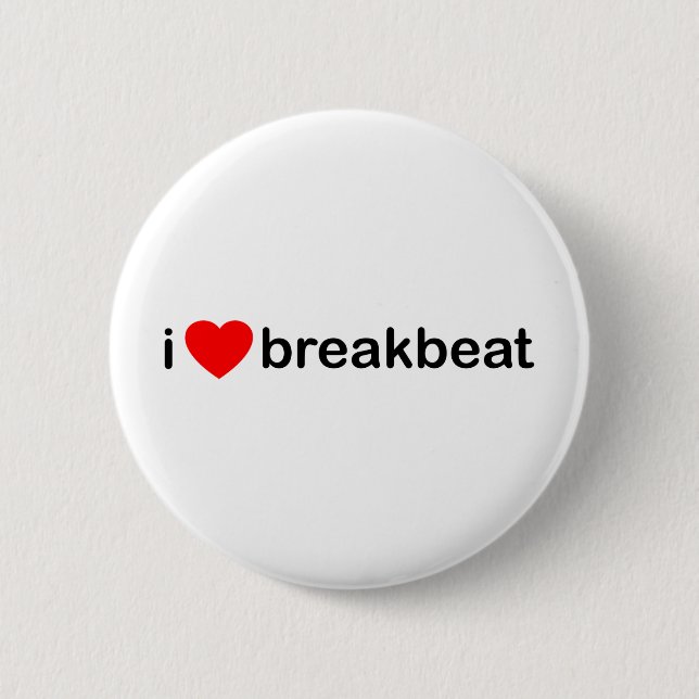 I Herz Breakbeat Button (Vorderseite)