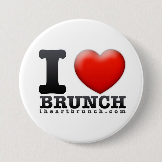 I Herz-Brunch-Knopf Button (Vorderseite)