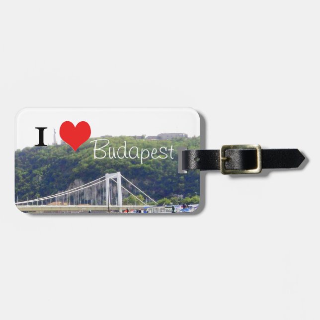 I Herz Budapest Gepäckanhänger (Vorderseite horizontal)
