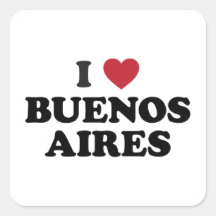 I Herz Buenos Aires Argentinien Quadratischer Aufkleber