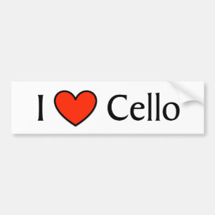 I Herz-Cello Autoaufkleber