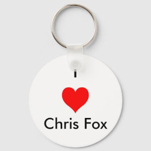 I Herz-Chrisfox-Schlüsselanhänger [Weiß; Art 2] Schlüsselanhänger