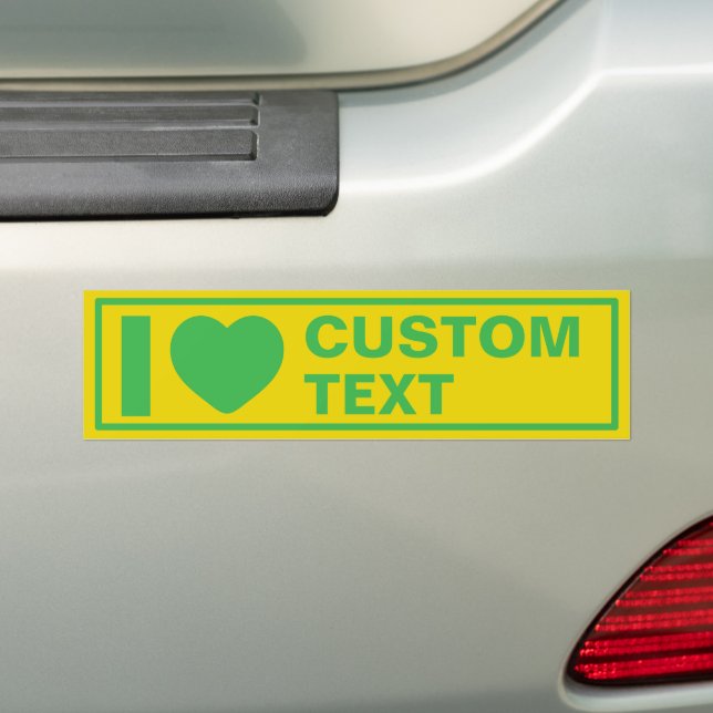 I Herz Custom Template Retro Autoaufkleber (Auf Auto)
