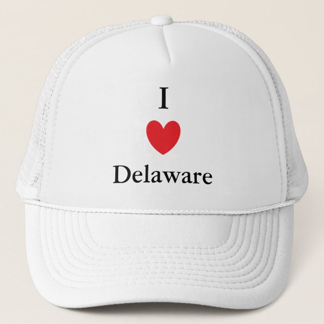 I Herz Delaware Truckerkappe (Vorderseite)