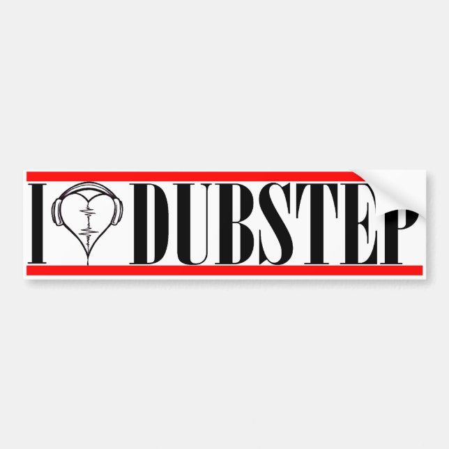I Herz DubStep Kopie Autoaufkleber (Vorne)