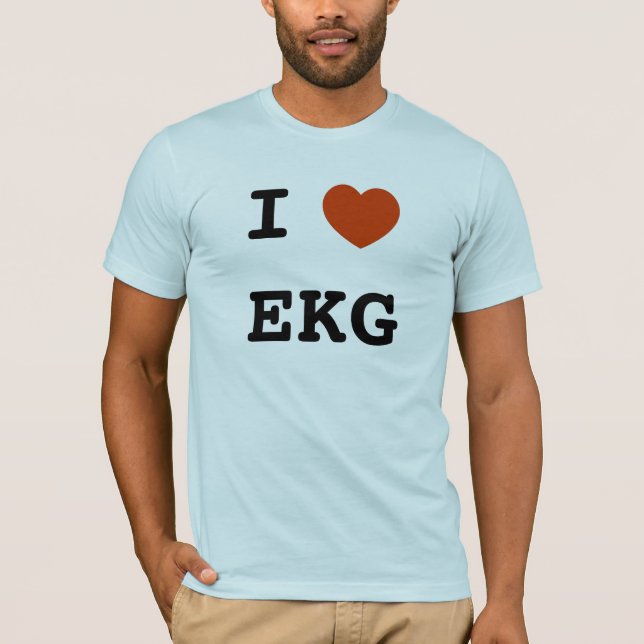 I Herz EKG T-Shirt (Vorderseite)