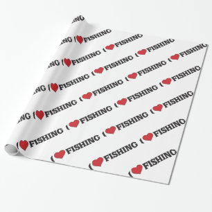 I Herz-Fischen Geschenkpapier