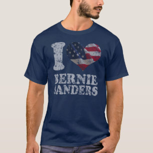 I Herz-Flagge-Bernie-Sandpapierschleifmaschinen T-Shirt