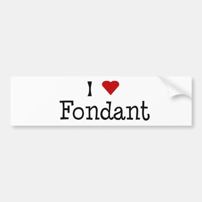 I Herz-Fondant-Autoaufkleber Autoaufkleber (Vorne)