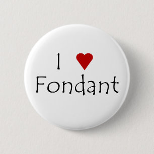 I Herz-Fondant-Knopf Button