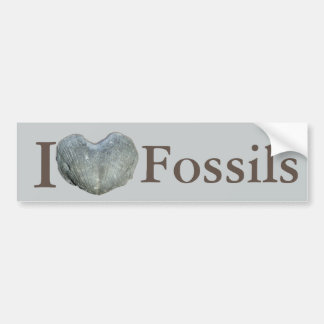 I Herz-Fossilien Autoaufkleber