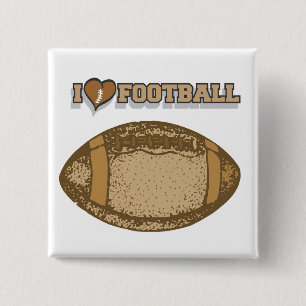 I Herz-Fußball-T - Shirts und Geschenke Button
