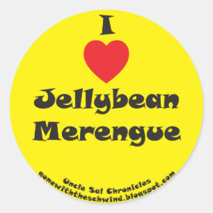I Herz-Geleebonbon Merengue Gelb Runder Aufkleber