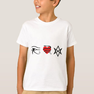 I Herz (geumgürtet mit einer Schlange) Thelema T-Shirt
