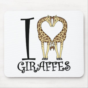 I Herz-Giraffen Mousepad