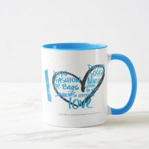 I Herz-Graffiti-Aqua Tasse