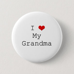 I Herz-Großmutter-Knopf Button