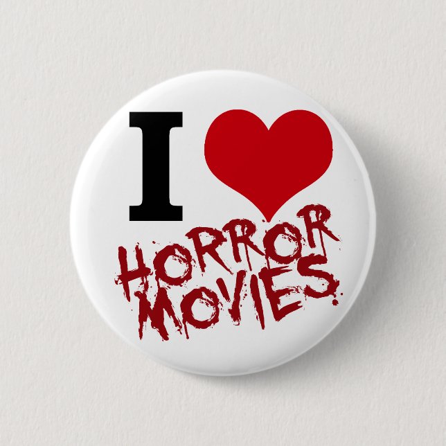 I Herz-Horror-Filme Button (Vorderseite)