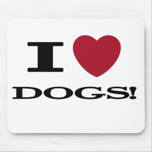 I (Herz) Hunde Mousepad