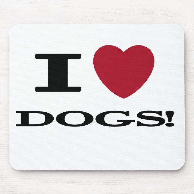 I (Herz) Hunde Mousepad (Vorne)
