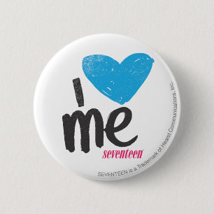 I Herz ich Aqua Button