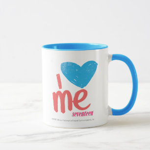 I Herz ich Aqua/Rosa Tasse