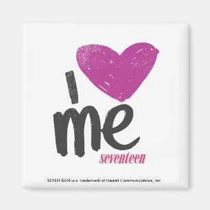 I Herz ich lila Magnet