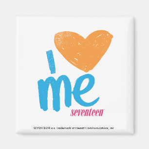 I Herz ich Orange/Aqua Magnet