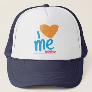 I Herz ich Orange/Aqua Truckerkappe
