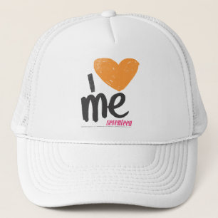 I Herz ich orange Truckerkappe