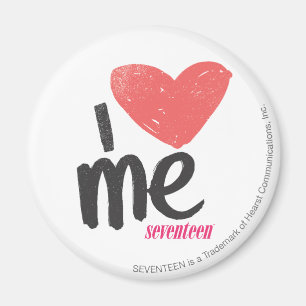 I Herz ich rosa Magnet