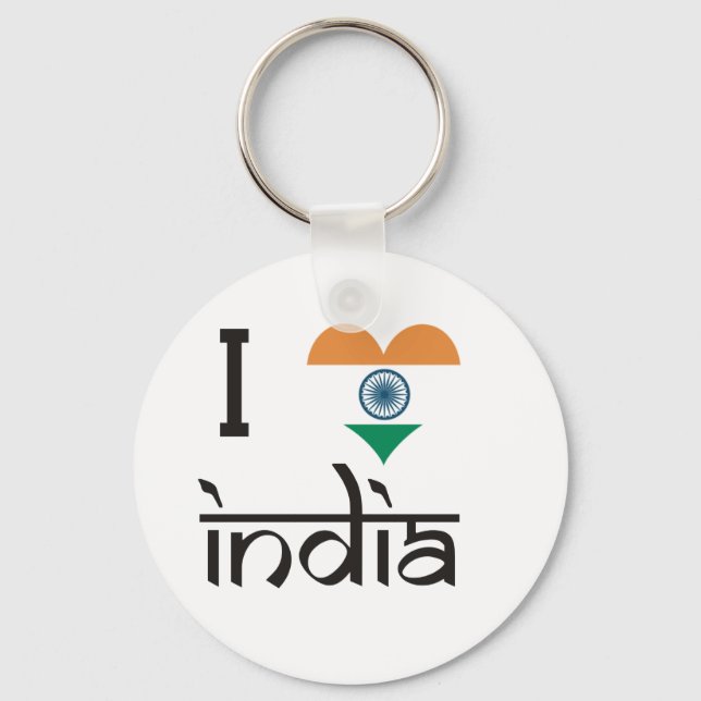 I "Herz Indien" - I Liebe Indien Schlüsselanhänger (Vorderseite)