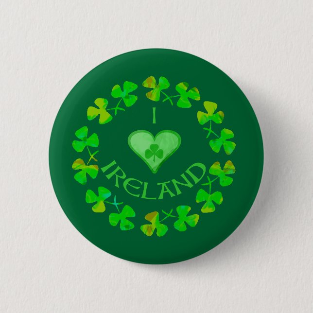 I Herz-Irland-Knöpfe Button (Vorderseite)