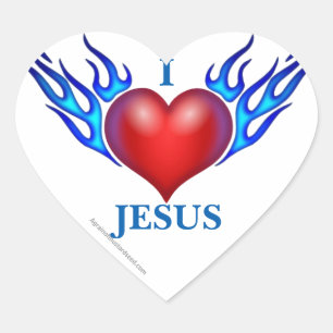 I Herz Jesus Herz-Aufkleber