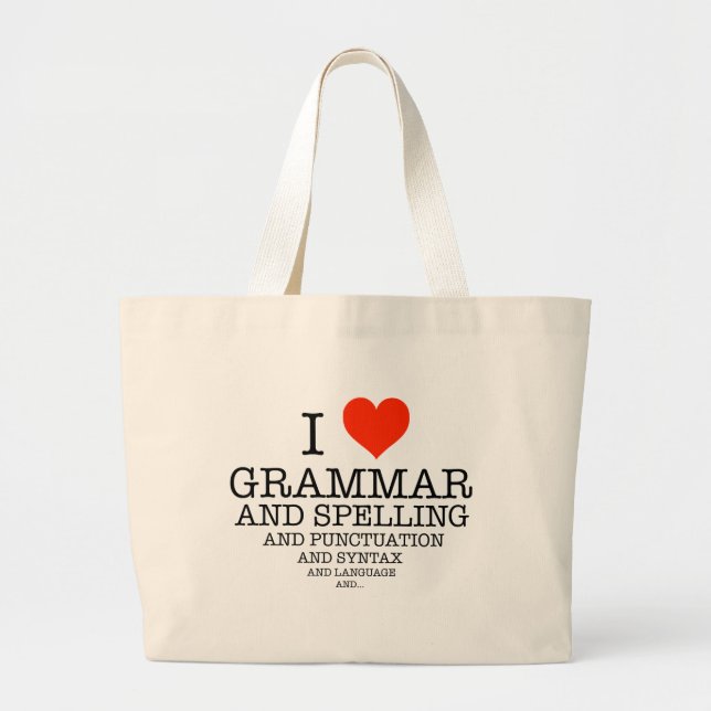 I Herz Jumbo Stoffbeutel (Vorne)