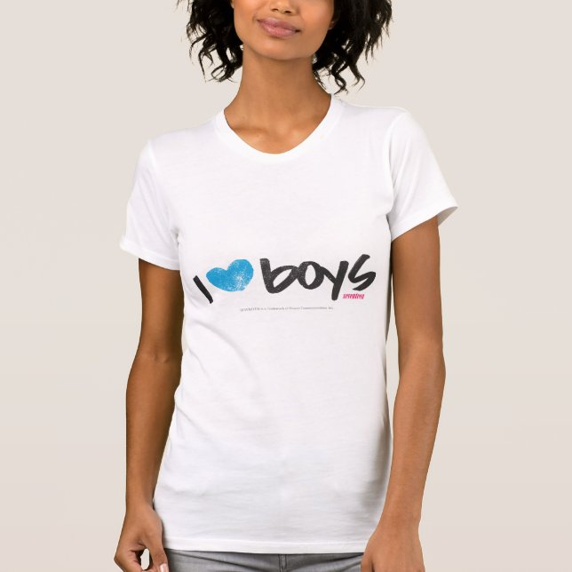 I Herz-Jungen-Aqua T-Shirt (Vorderseite)