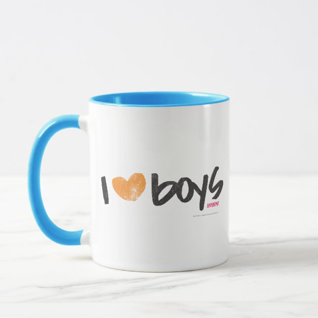 I Herz-Jungen orange Tasse (Links)