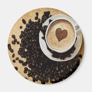 I Herz-Kaffee Magnet