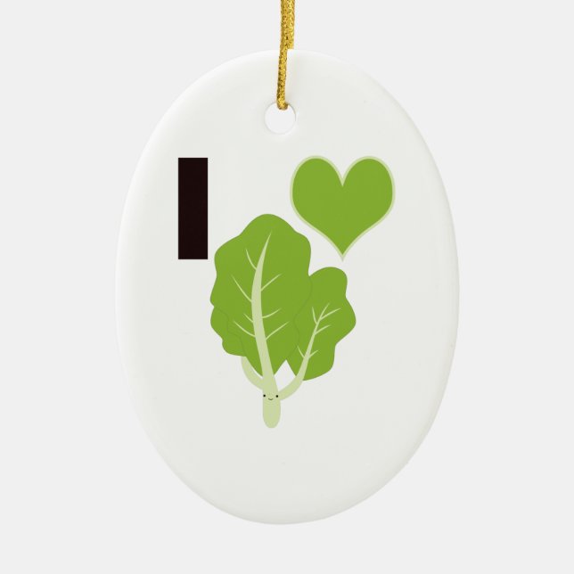 I Herz Kale Keramikornament (Vorne)