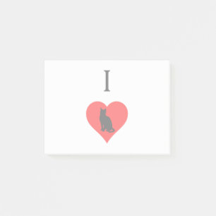 I Herz-Katzen Post-it Klebezettel