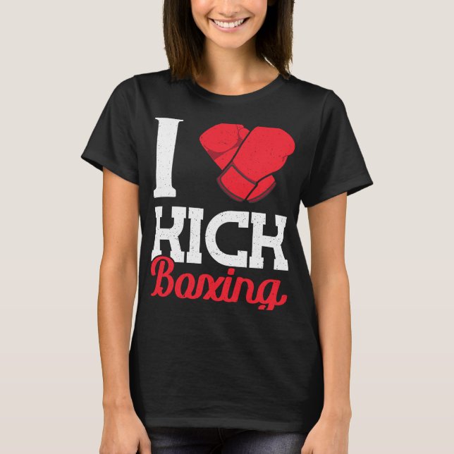 I Herz Kick Boxing T-Shirt (Vorderseite)