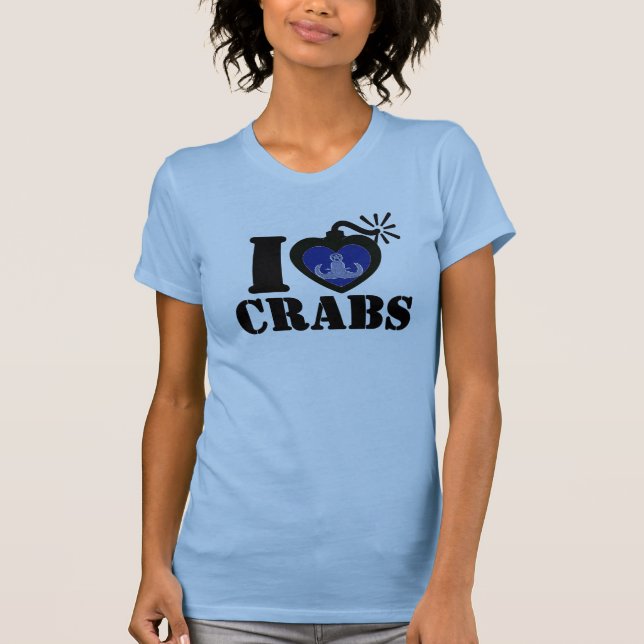 I Herz-Krabben T-Shirt (Vorderseite)