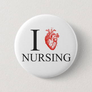 I Herz-Krankenpflege Button