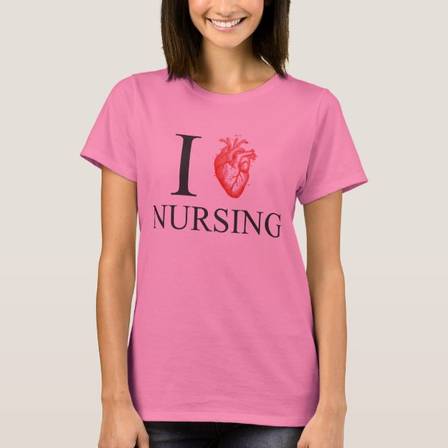 I Herz-Krankenpflege T-Shirt (Vorderseite)