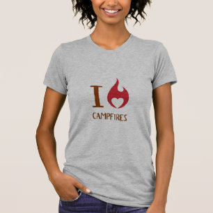 I Herz-Lagerfeuer T-Shirt