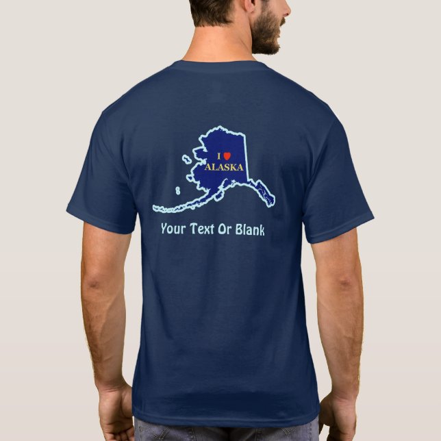 I Herz (Liebe) Alaska T-Shirt (Rückseite)