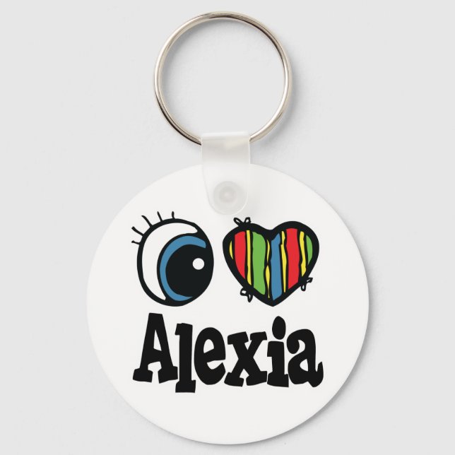 I Herz (Liebe) Alexia Schlüsselanhänger (Vorderseite)
