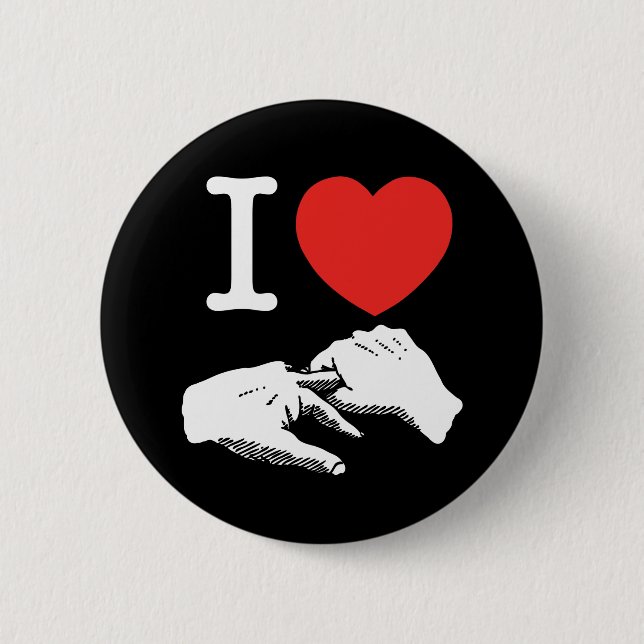 I Herz (Liebe) Anal Button (Vorderseite)