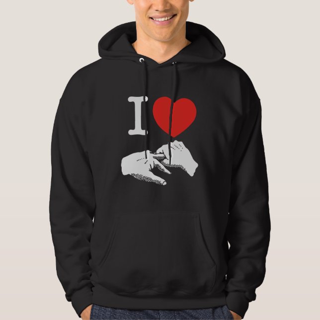 I Herz (Liebe) Anal Hoodie (Vorderseite)