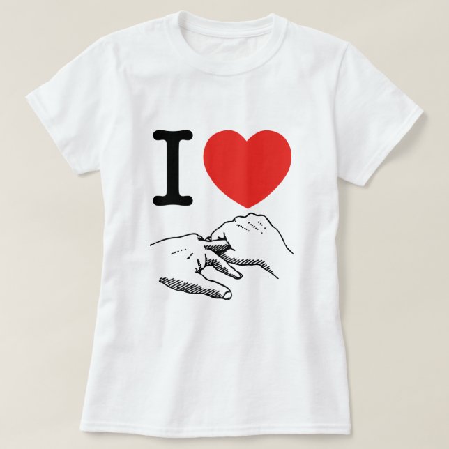 I Herz (Liebe) Anal T-Shirt (Design vorne)